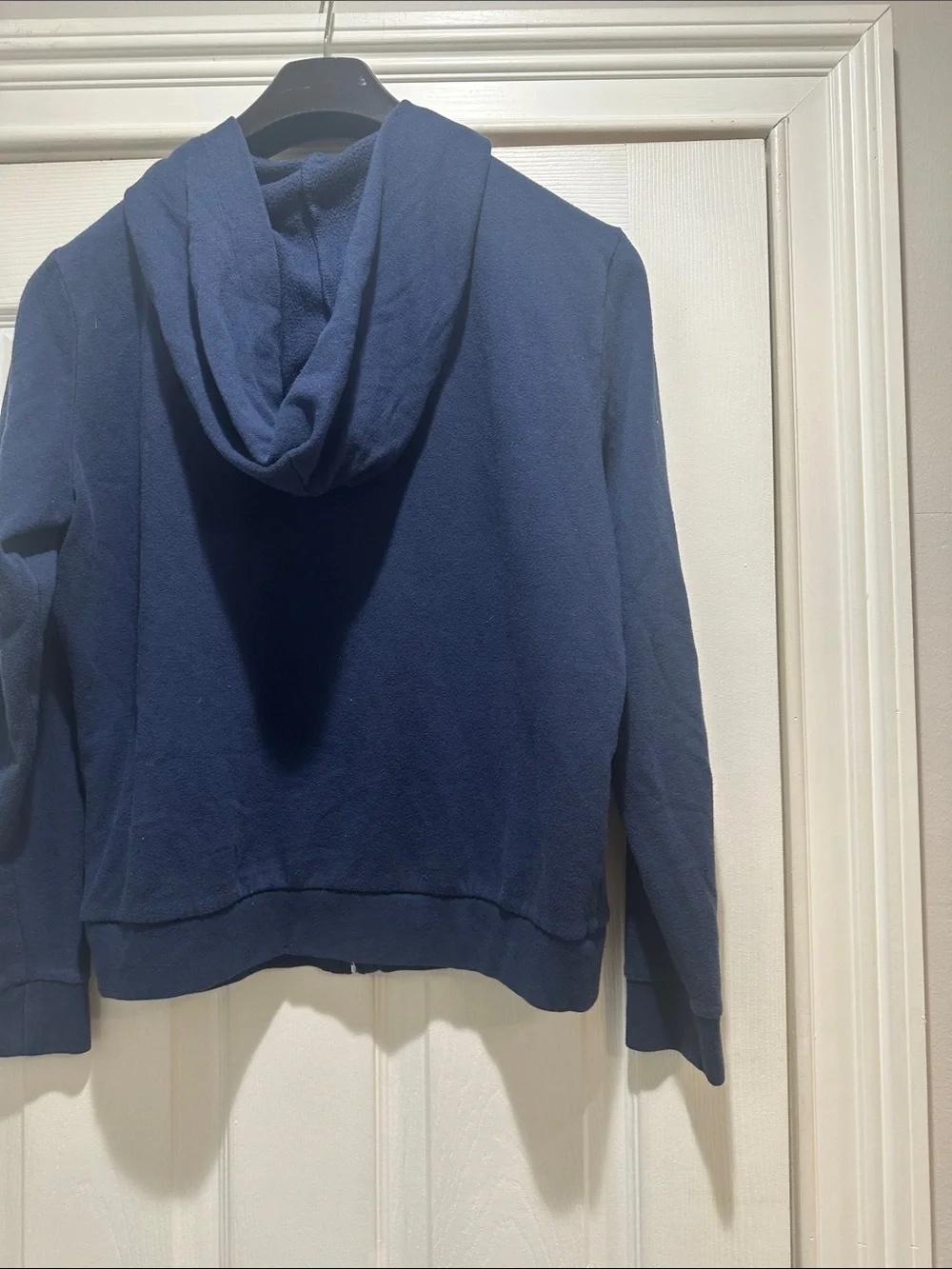 PINK Victoria's Secret Navy Full-Zip Hoodie with White Logo